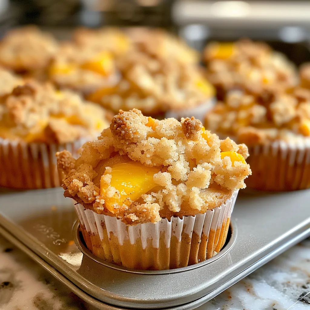 How to Make the Best Peach Muffins with Crumb Topping